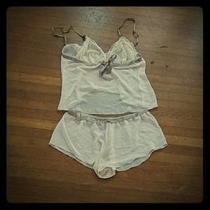 Triumph pink and brown camisole and tap shorts